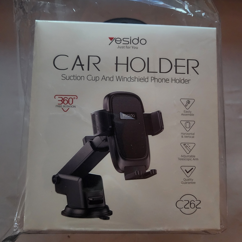 Black Car Holder Suction Cup and Windshield Phone Holder